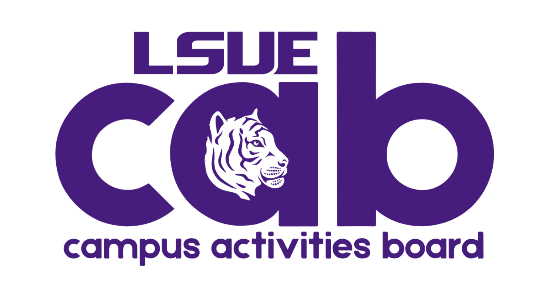 Campus Activities Board Logo Tiger with Letter C A B